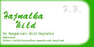 hajnalka wild business card